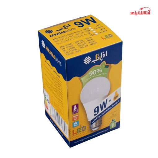 لامپ ال ای دی 9 وات حبابی افراتاب پایه E27 مدل AF-B-0901-9W - تصویر 3